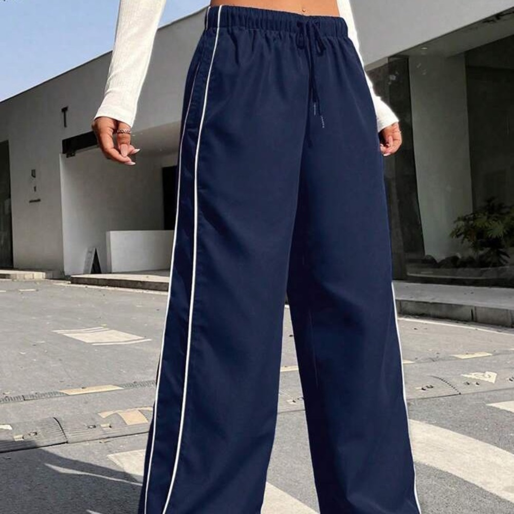 striped track pants